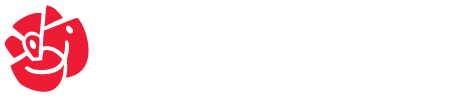Socialdemokraterna i Falköpings röda ros-logotyp liggande mot vit bakgrund.